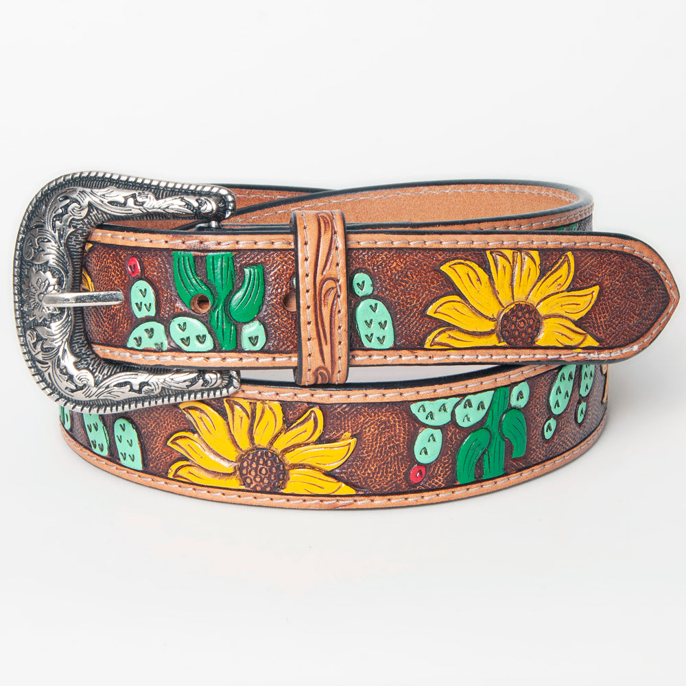 American Darling Beautifully Hand Tooled Genuine American Leather Belt Men and  Women