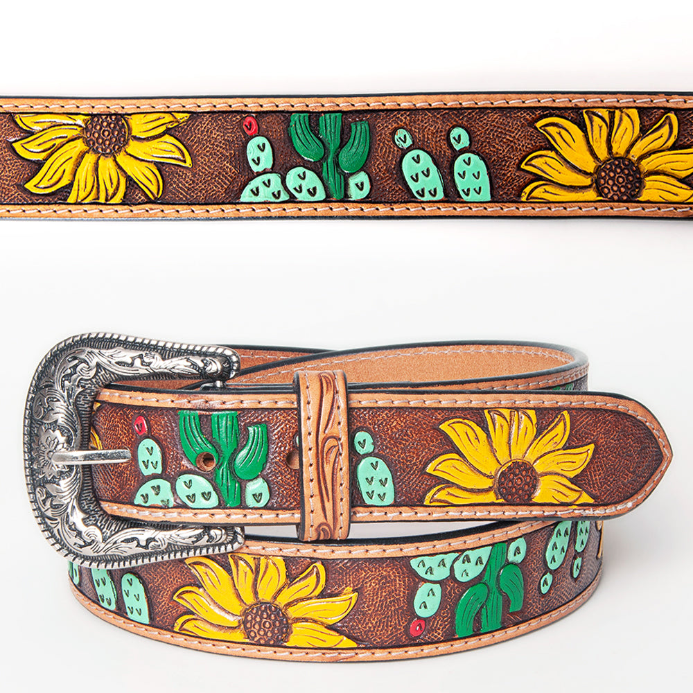 American Darling Beautifully Hand Tooled Genuine American Leather Belt Men and  Women