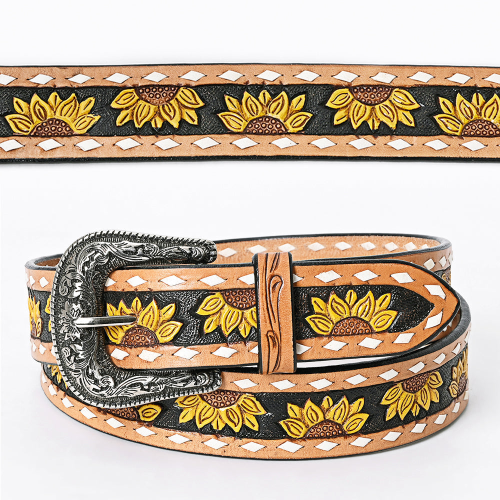 American Darling Beautifully Hand Tooled Genuine American Leather Belt Men and  Women