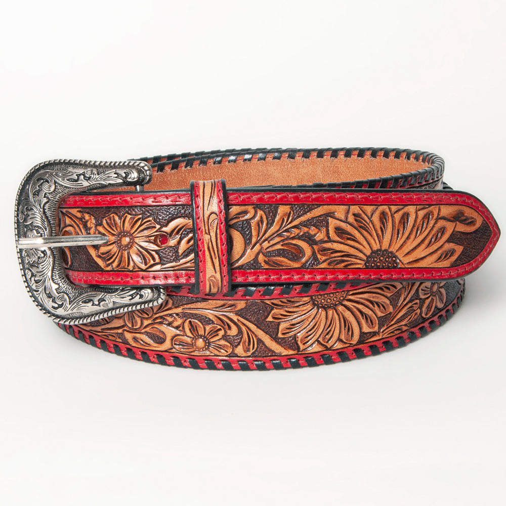 American Darling Beautifully Hand Tooled Genuine American Leather Belt Men and  Women