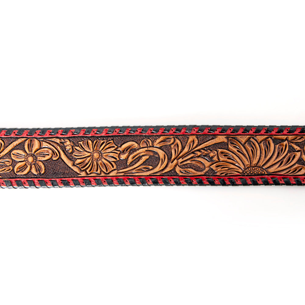 American Darling Beautifully Hand Tooled Genuine American Leather Belt Men and  Women