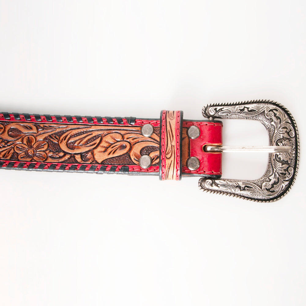 American Darling Beautifully Hand Tooled Genuine American Leather Belt Men and  Women