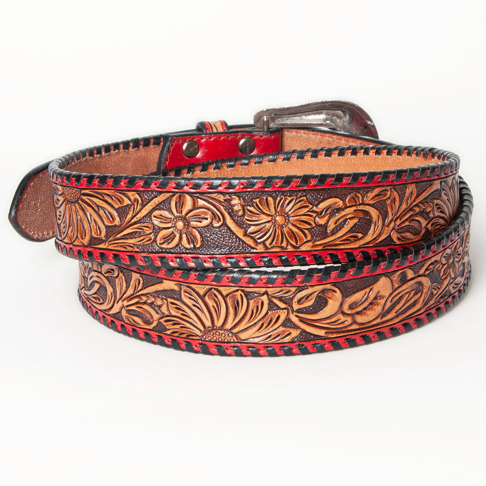 American Darling Beautifully Hand Tooled Genuine American Leather Belt Men and  Women