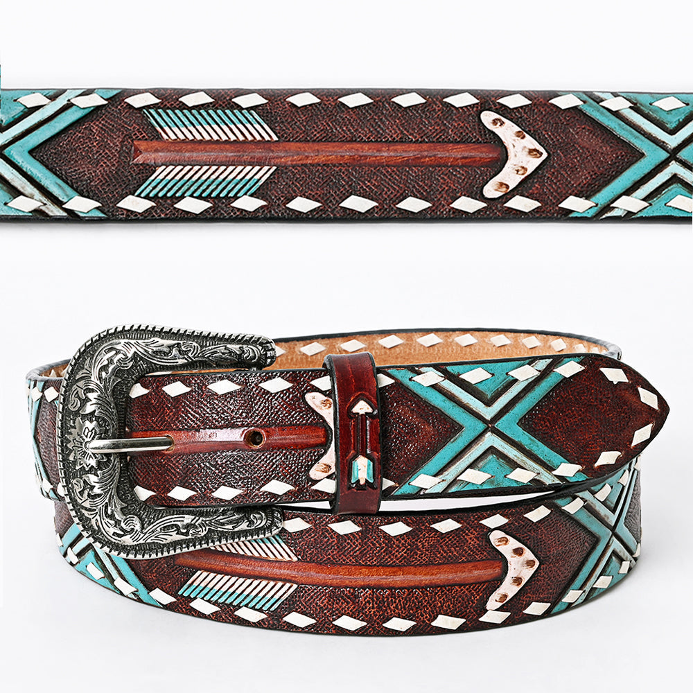 American Darling Beautifully Hand Tooled Genuine American Leather Belt Men and  Women