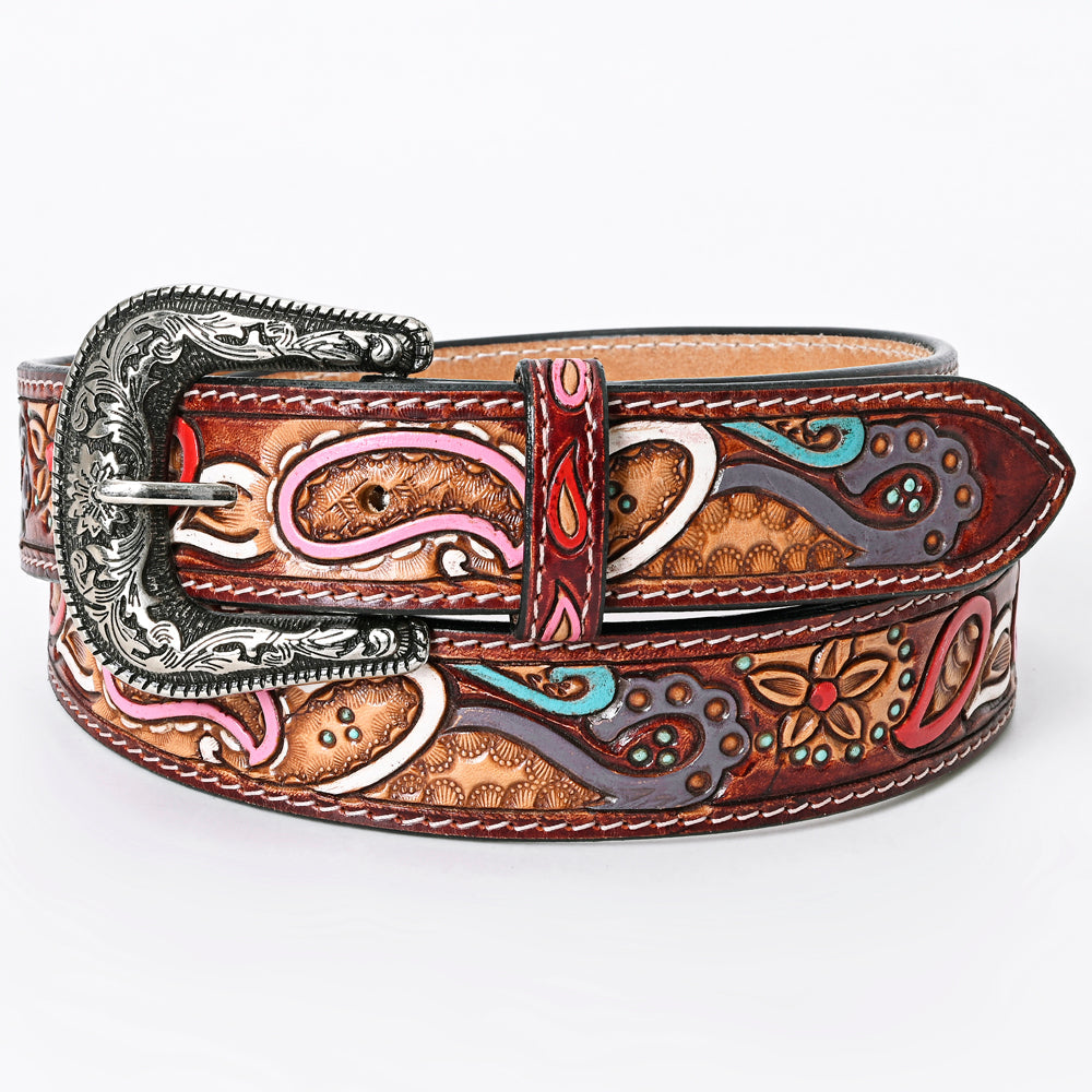 American Darling Beautifully Hand Tooled Genuine American Leather Belt Men and  Women