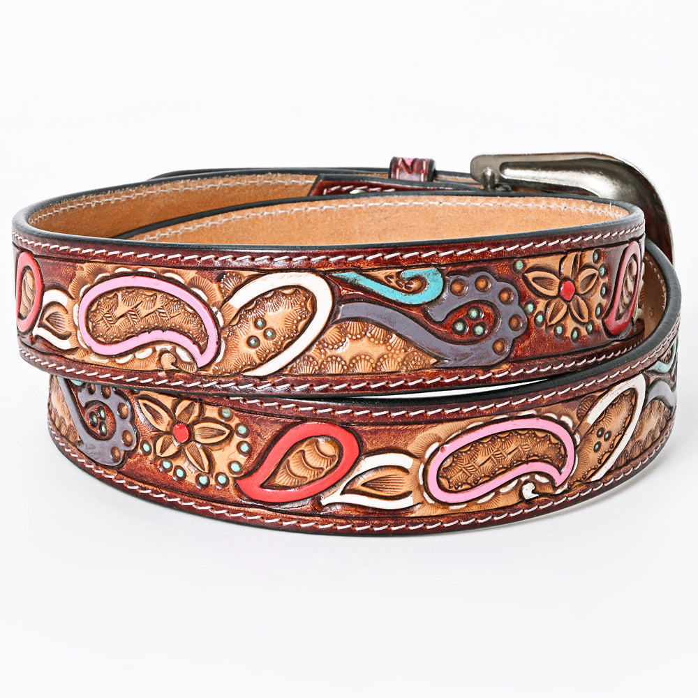 American Darling Beautifully Hand Tooled Genuine American Leather Belt Men and  Women