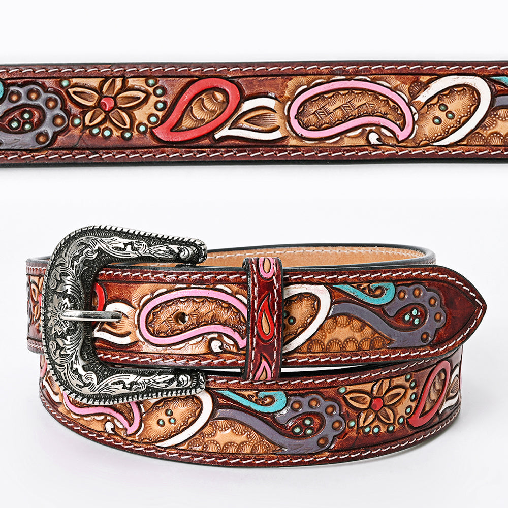 American Darling Beautifully Hand Tooled Genuine American Leather Belt Men and  Women
