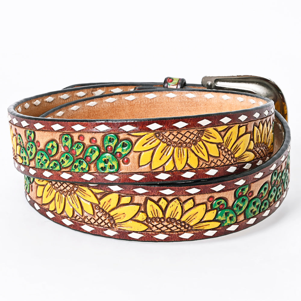 American Darling Beautifully Hand Tooled Genuine American Leather Belt Men and  Women