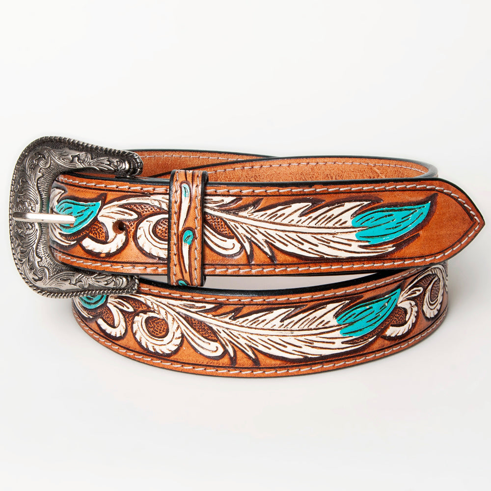 American Darling Beautifully Hand Tooled Genuine American Leather Belt Men and  Women
