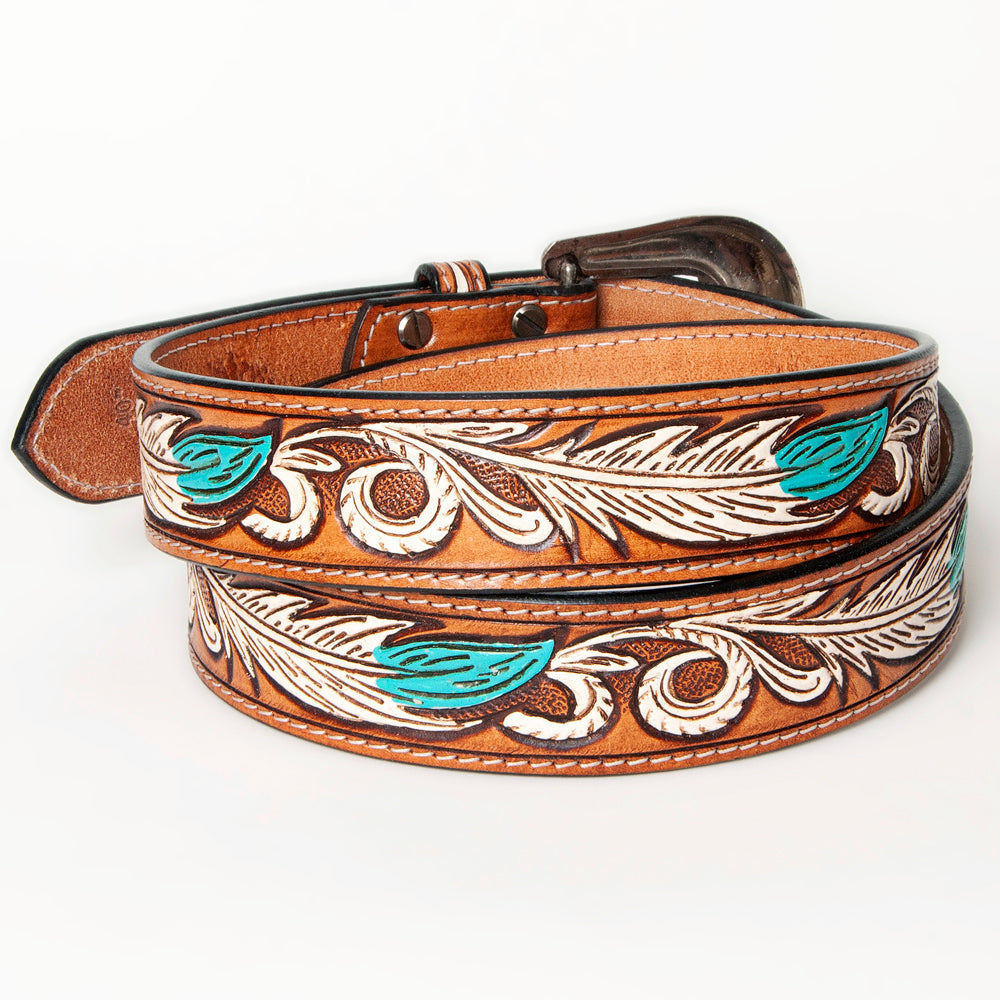 American Darling Beautifully Hand Tooled Genuine American Leather Belt Men and  Women