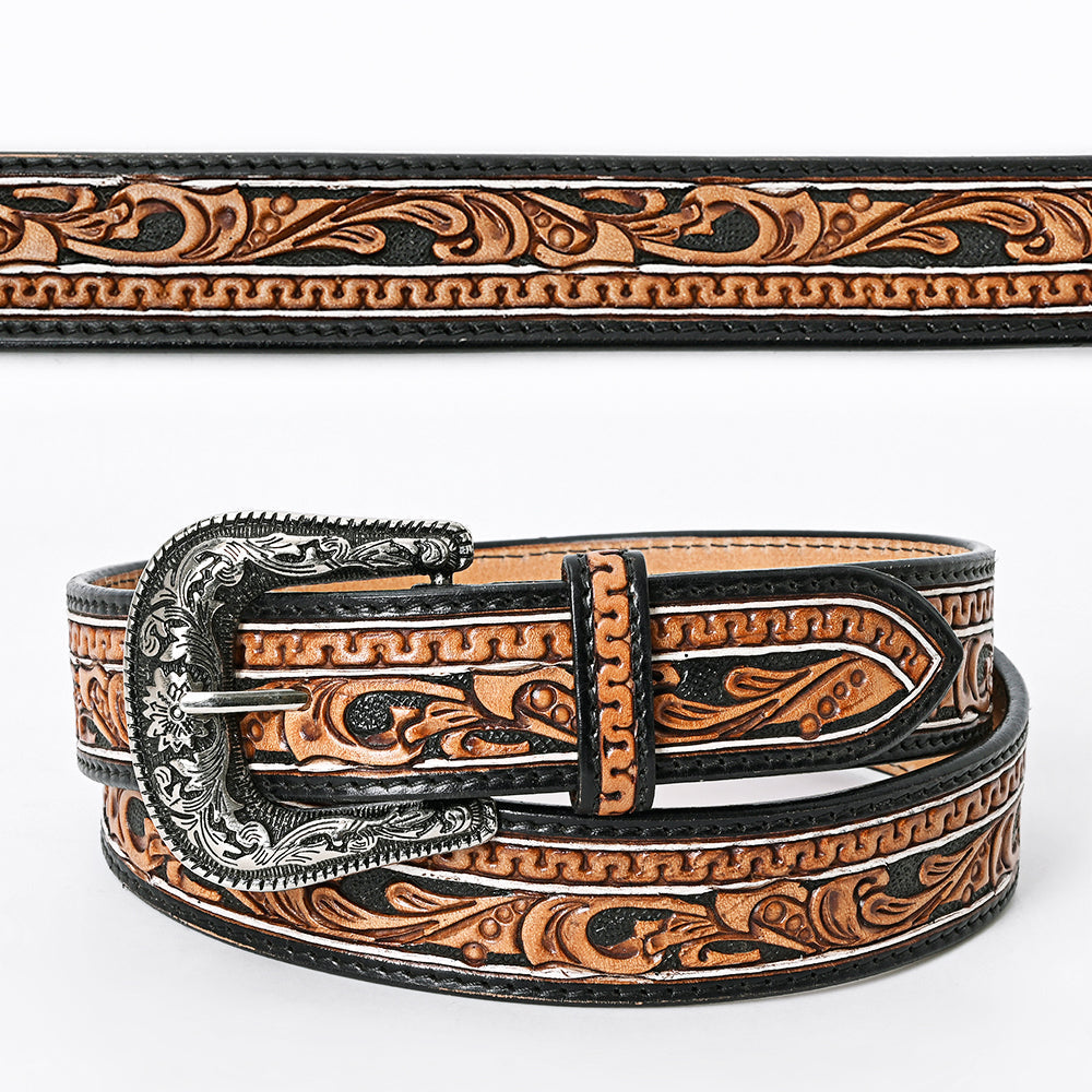 American Darling ADBLF109-L Beautifully Hand Tooled Genuine American Leather Belt Men and  Women