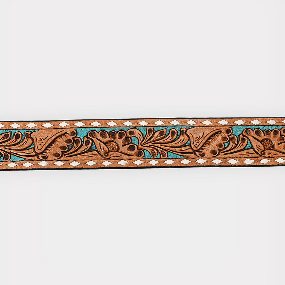American Darling ADBLF174-L Beautifully Hand Tooled Genuine American Leather Belt Men and  Women