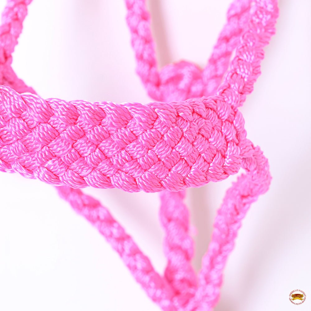 8 Ft Hilason Western Nylon Poly Flat Braided Mule Tape Halter And Lead  Rope