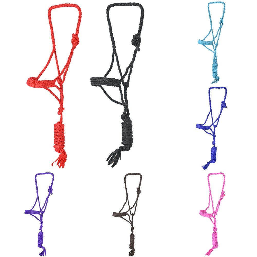 8 Ft Hilason Western Nylon Poly Flat Braided Mule Tape Halter And Lead  Rope