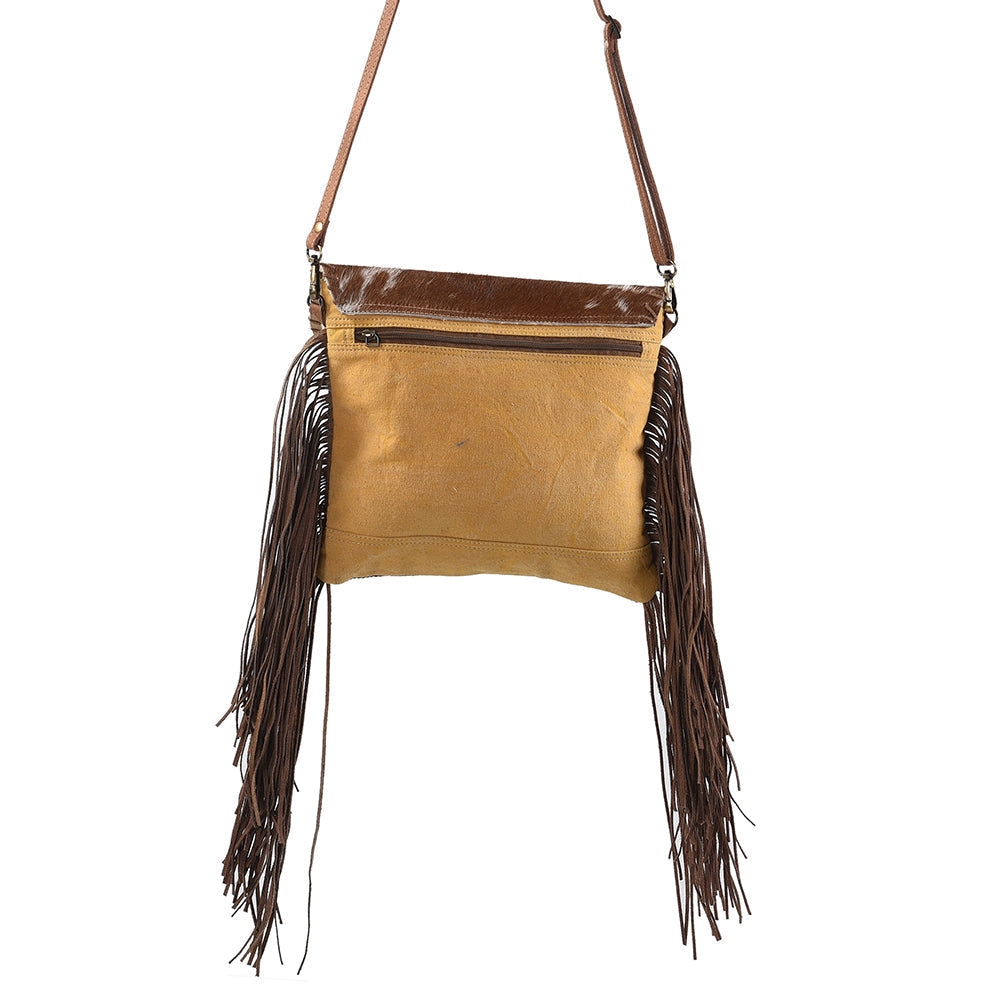OHLAY KB196 Cross Body Upcycled Wool Upcycled Canvas Hair-On Genuine Leather women bag western handbag purse