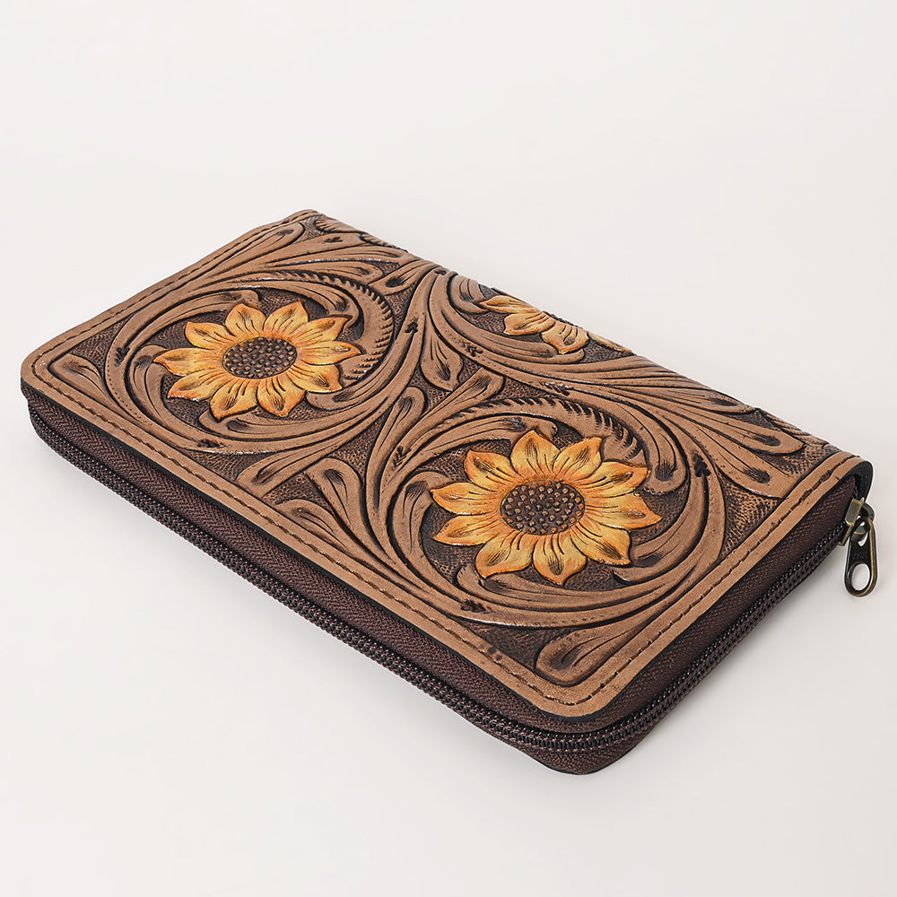 OHLAY WALLET Hand Tooled  Genuine Leather women bag western handbag purse