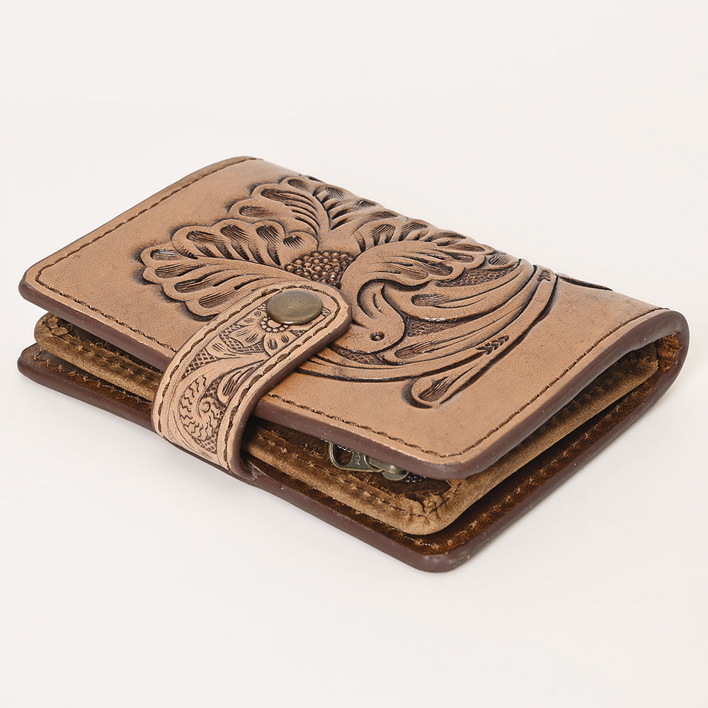 OHLAY WALLET Hand Tooled  Genuine Leather women bag western handbag purse