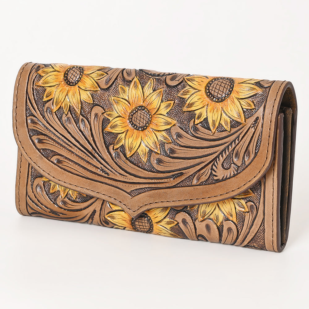 OHLAY WALLET Hand Tooled Genuine Leather women bag western handbag purse
