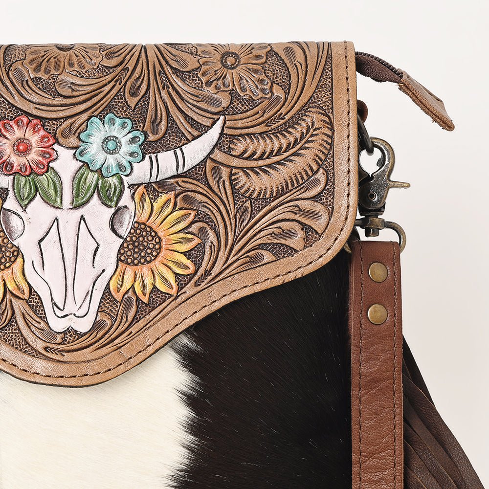 Ohlay Bags KBG172 CROSS BODY Hand Tooled Hair-on Genuine Leather women bag western handbag purse