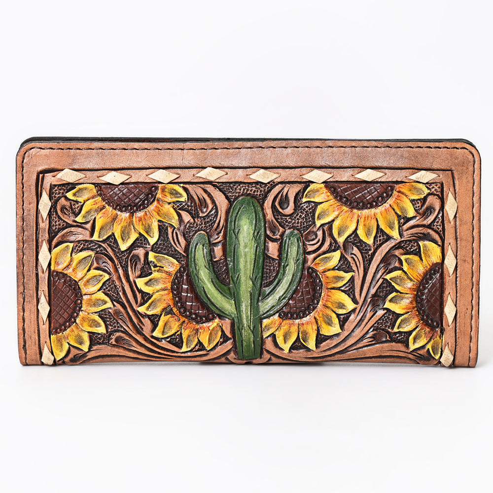 OHLAY WALLET Hand Tooled  Genuine Leather women bag western handbag purse