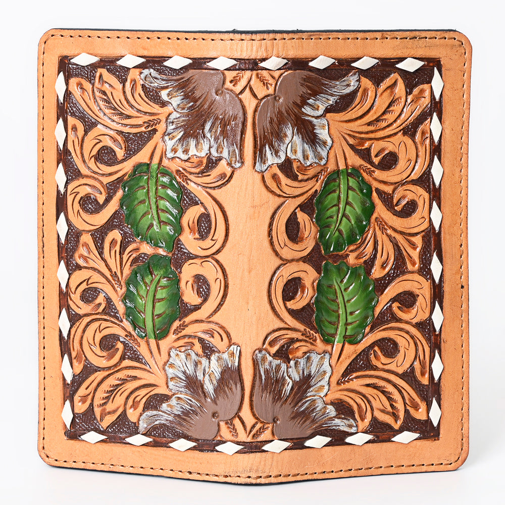 OHLAY WALLET Hand Tooled  Genuine Leather women bag western handbag purse