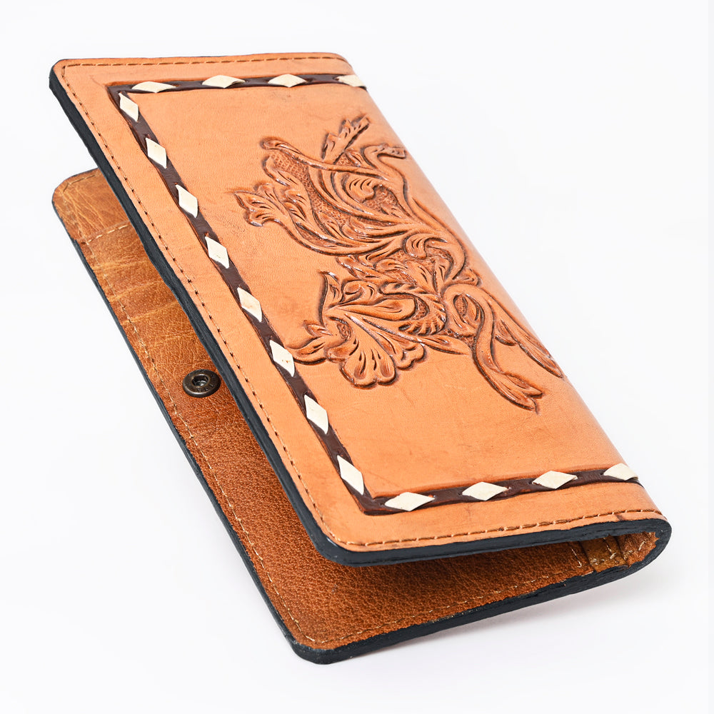 OHLAY WALLET Hand Tooled  Genuine Leather women bag western handbag purse