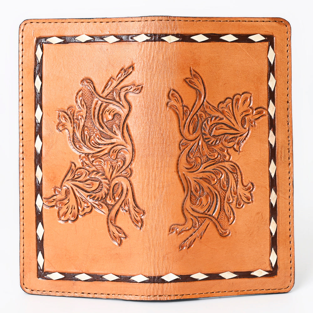 OHLAY WALLET Hand Tooled  Genuine Leather women bag western handbag purse