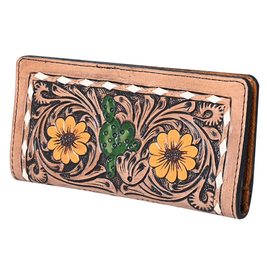 OHLAY Hand-Tooled Genuine Leather Wallet