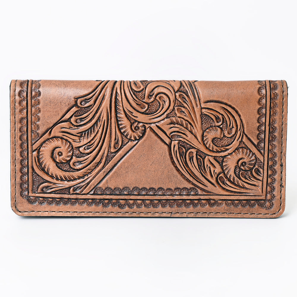 OHLAY WALLET Hand Tooled  Genuine Leather women bag western handbag purse