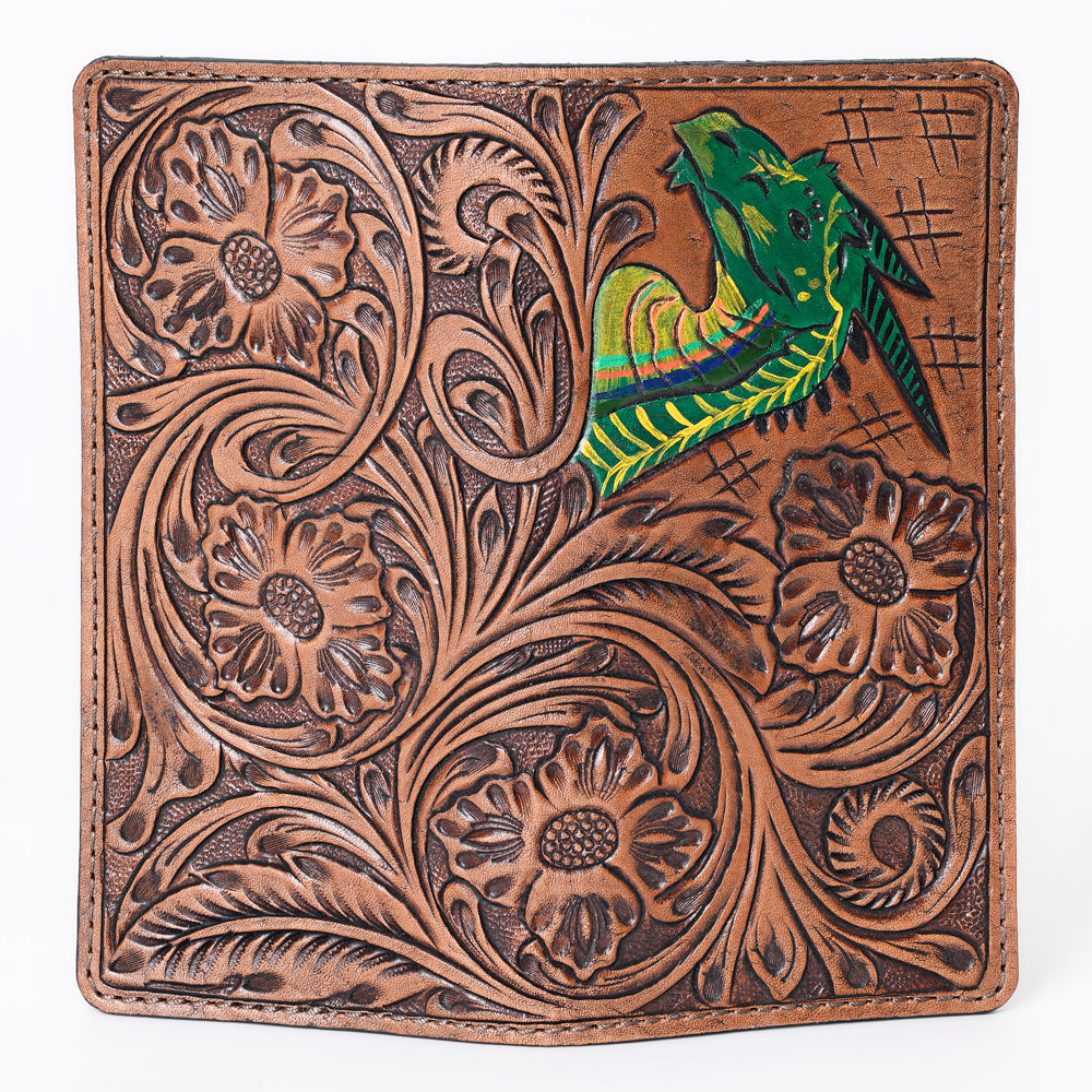 OHLAY WALLET Hand Tooled  Genuine Leather women bag western handbag purse