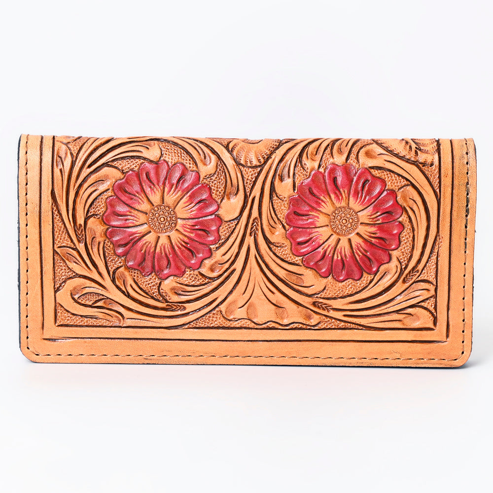 OHLAY WALLET Hand Tooled  Genuine Leather women bag western handbag purse