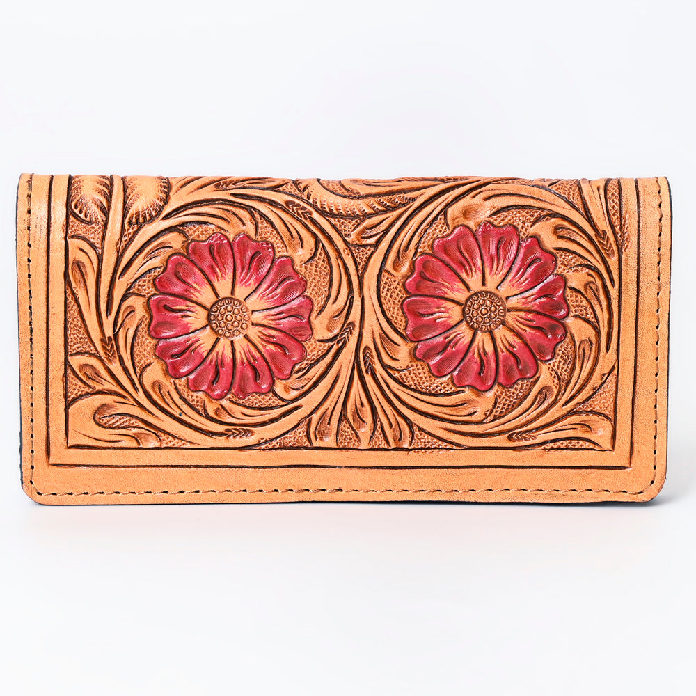 OHLAY WALLET Hand Tooled  Genuine Leather women bag western handbag purse