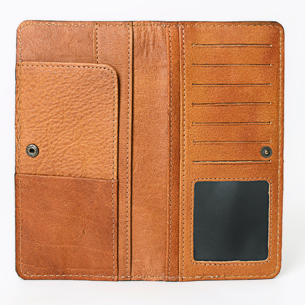 OHLAY WALLET Hand Tooled  Genuine Leather women bag western handbag purse