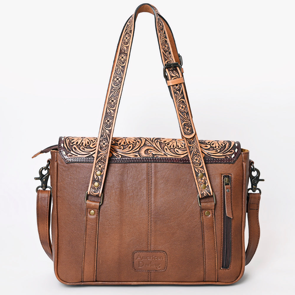 ADBG1206 American Darling Hand Tooled Hair On Genuine Leather Women Bag Western Handbag Purse