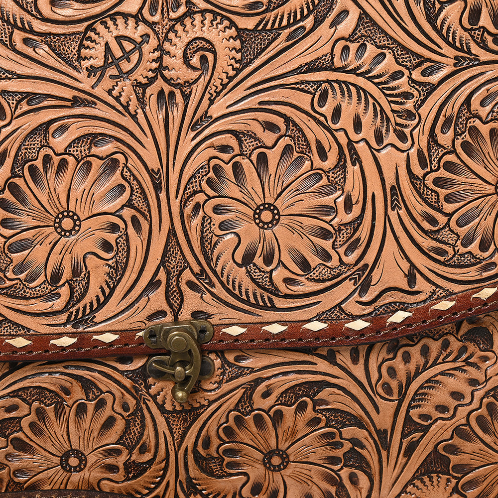 ADBG1210 American Darling Hand Tooled Genuine Leather Women Bag Western Handbag Purse