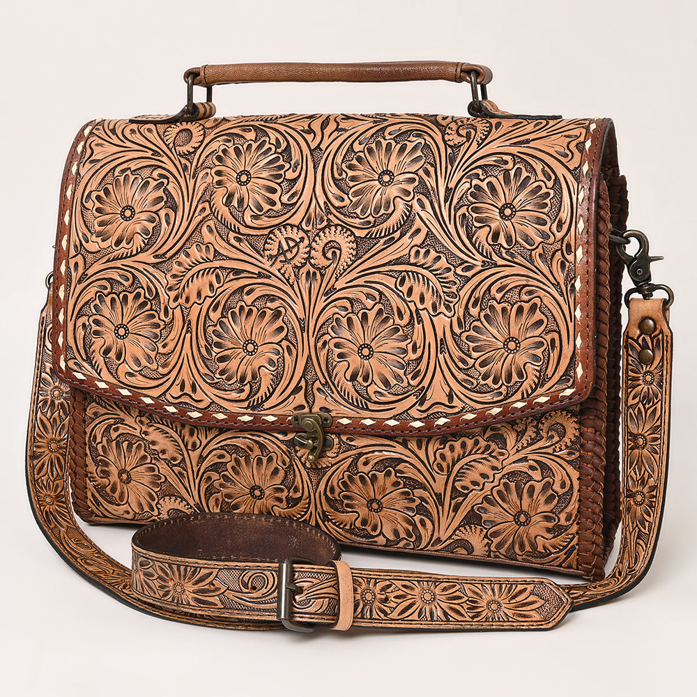 ADBG1210 American Darling Hand Tooled Genuine Leather Women Bag Western Handbag Purse