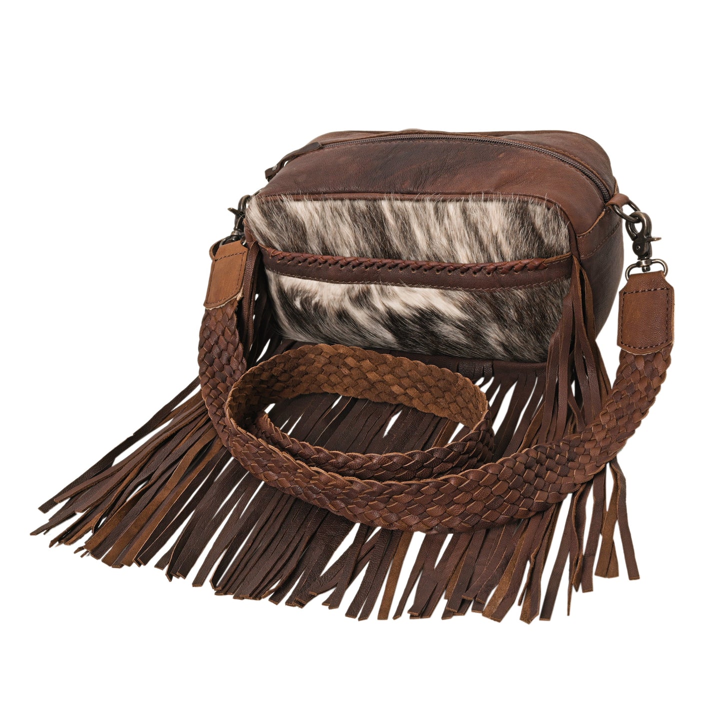 OHLAY TOILETRY  Hair-on Genuine Leather women bag western handbag purse