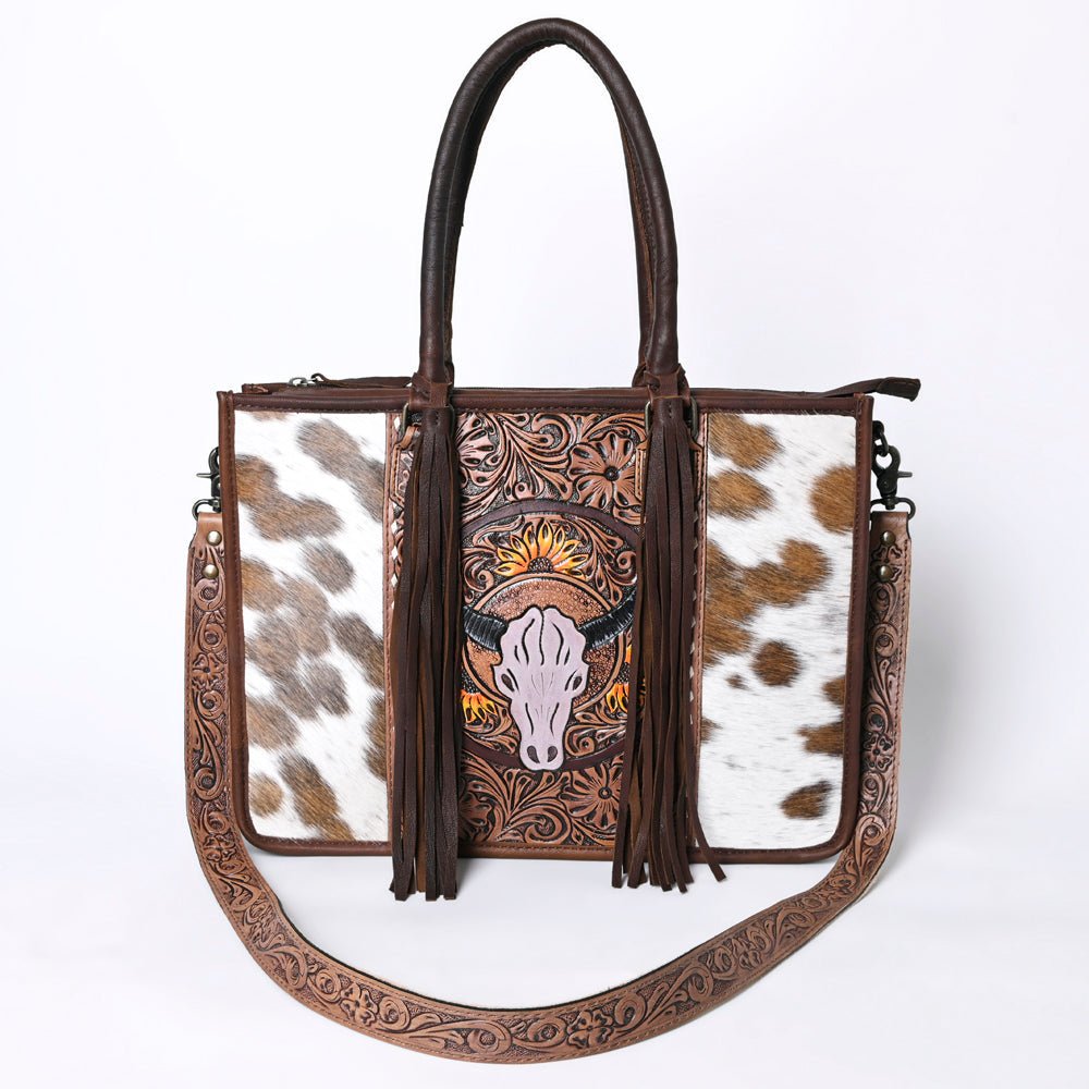 OHLAY KBG252 TOTE Hand Tooled Hair-on Genuine Leather women bag western handbag purse