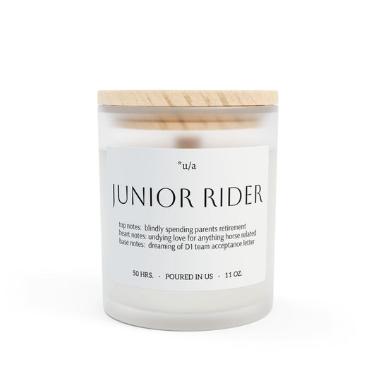 Frosted Glass Candle, 11oz - Junior Rider