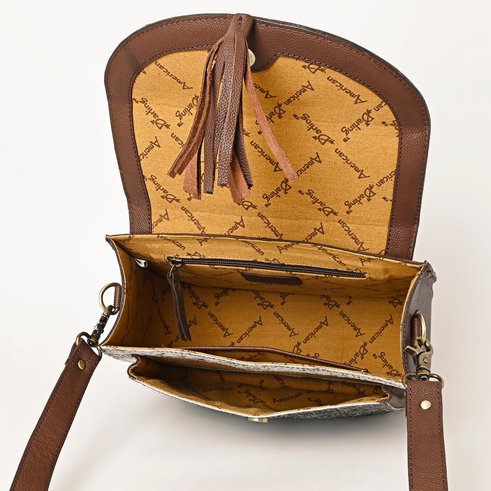 American Darling ADBGA424 Hand Tooled Hair-On Genuine Leather Women Bag Western Handbag Purse