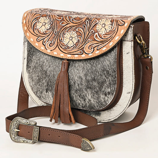 American Darling ADBGA424 Hand Tooled Hair-On Genuine Leather Women Bag Western Handbag Purse