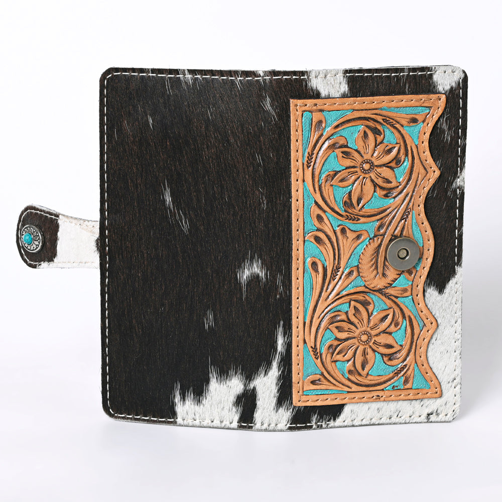 OHLAY KBG258 Coin Purse Hand Tooled Hair-On Genuine Leather women bag western handbag purse
