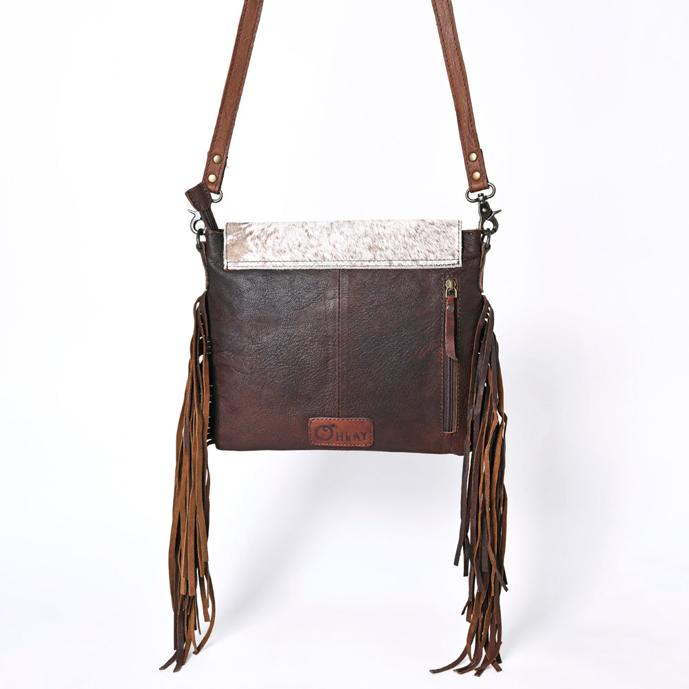 OHLAY KBG288 Cross Body Embossed Hair-On Genuine Leather women bag western handbag purse