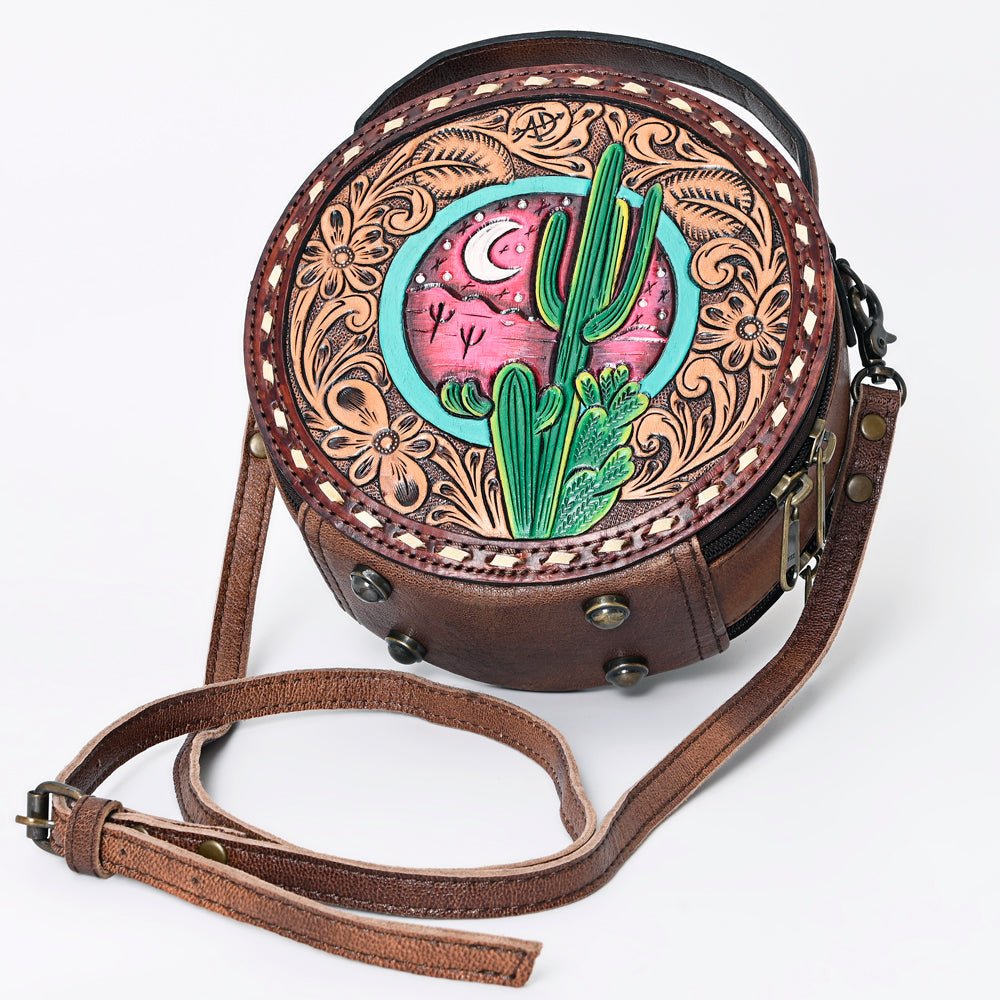 American Darling Canteen Hand Tooled Genuine Leather Women Bag Western Handbag Purse