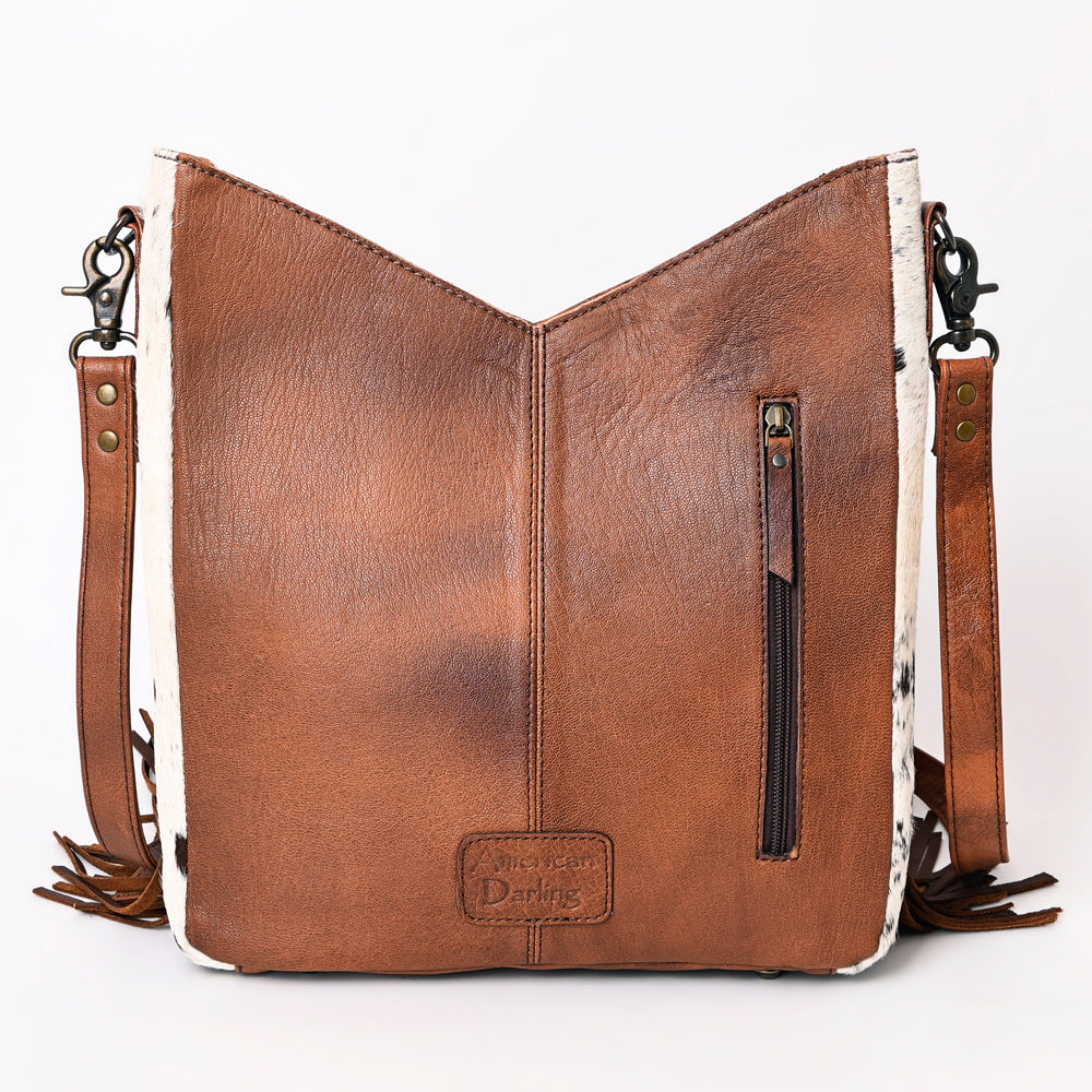 ADBG1219 American Darling Hand Tooled Hair On Genuine Leather Women Bag Western Handbag Purse