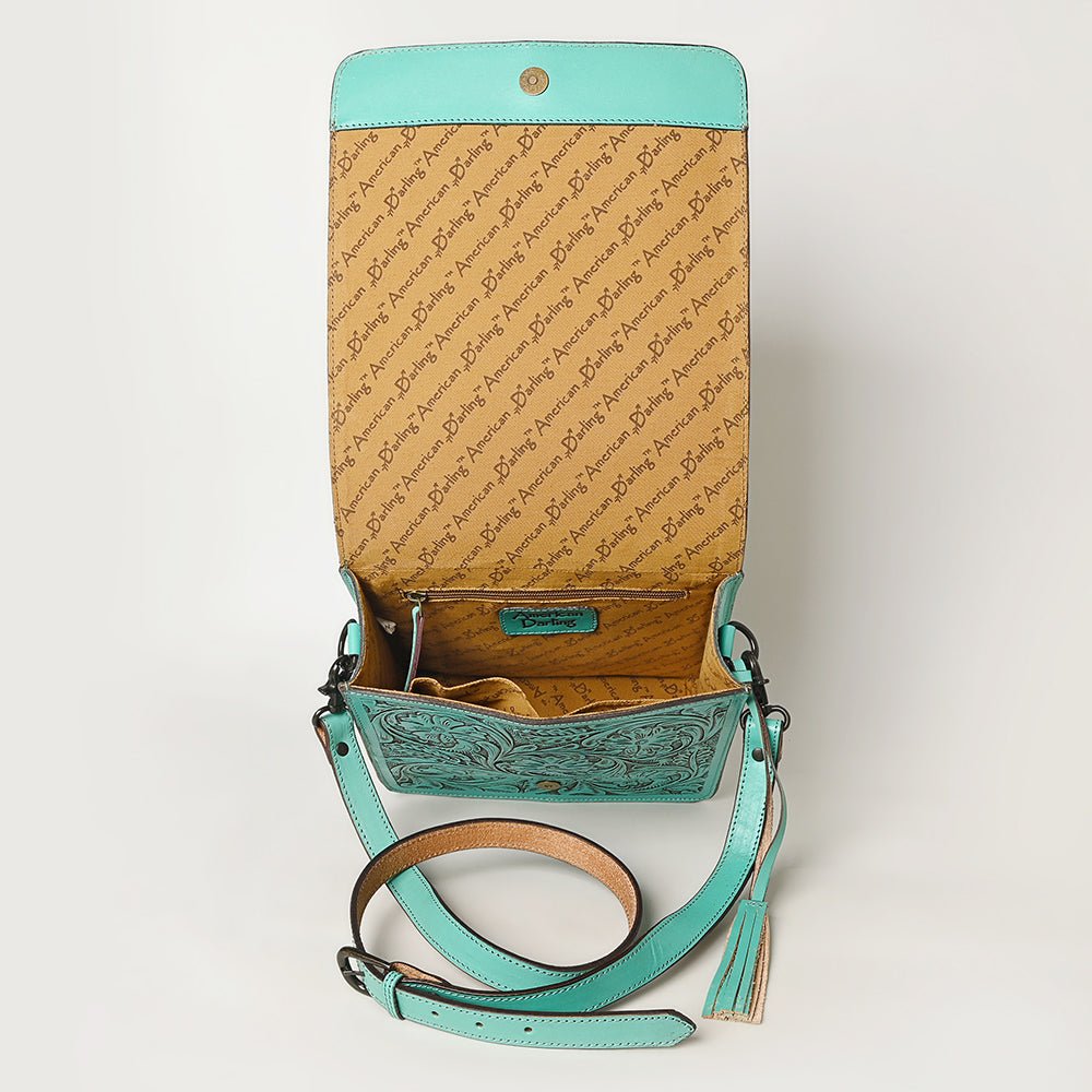 American Darling Hand Tooled Genuine Leather Women Bag Western Handbag Purse