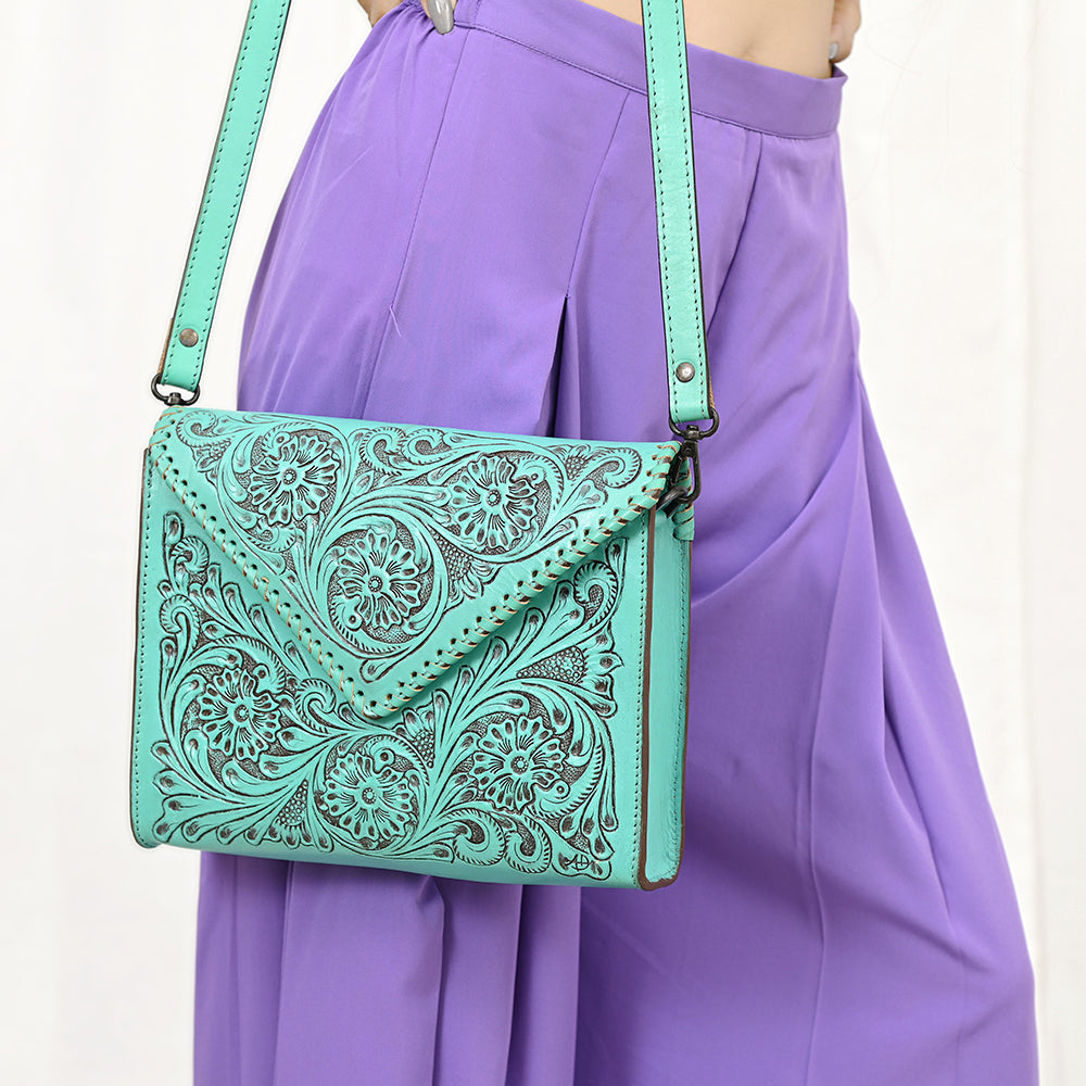 American Darling Hand Tooled Genuine Leather Women Bag Western Handbag Purse