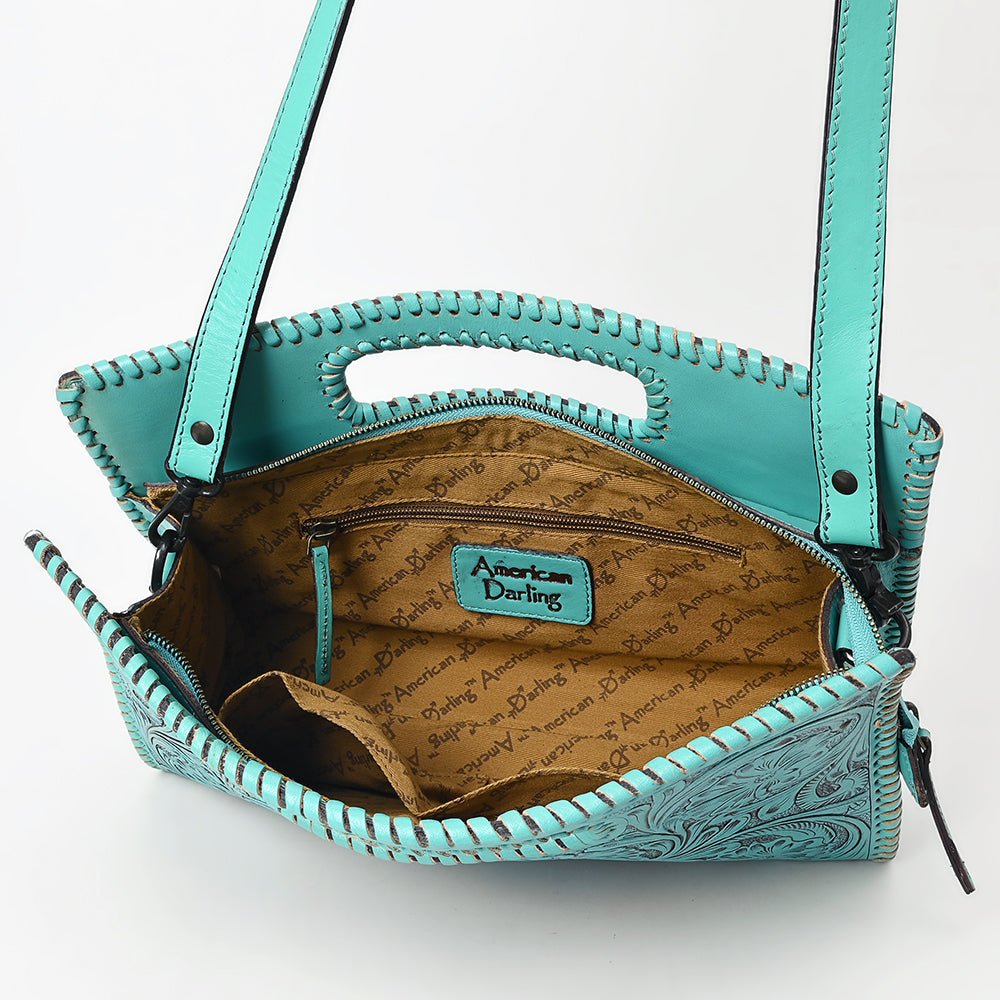 American Darling Clutch Hand Tooled Genuine Leather women bag western handbag purse