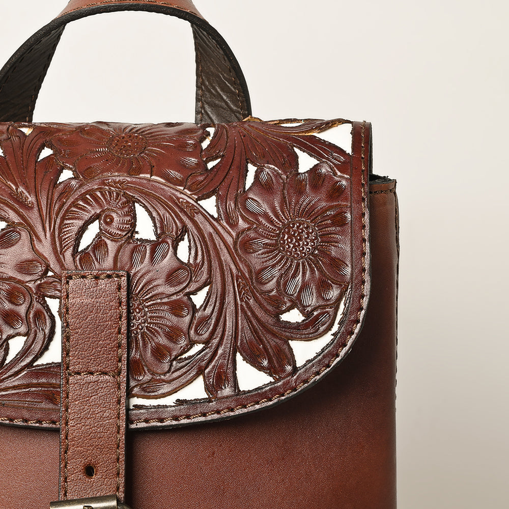 OHLAY KBG320 Backpack Hand Tooled Genuine Leather women bag western handbag purse