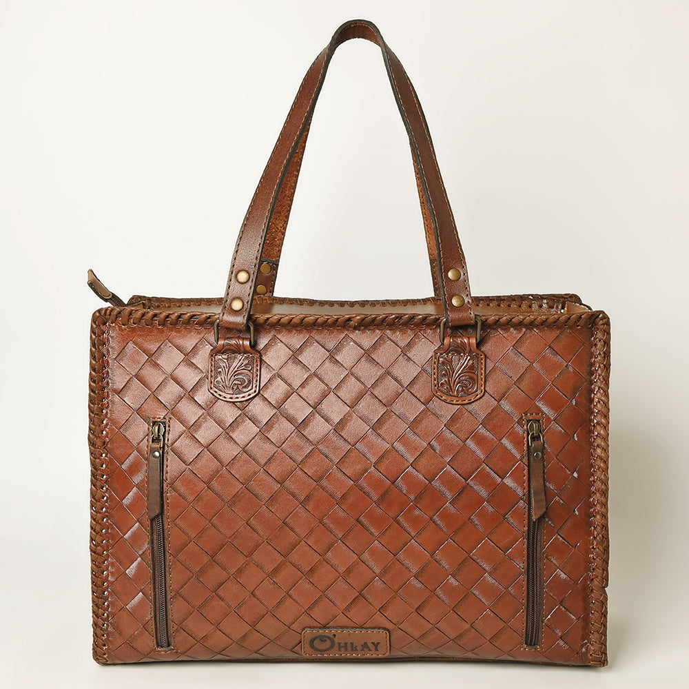 OHLAY KBG322A TOTE Hand Tooled Genuine Leather women bag western handbag purse